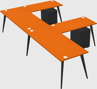 Modern l-shaped office desk