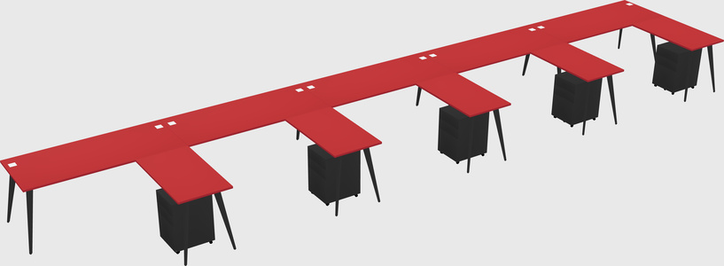 Modern L-shaped Office Desk