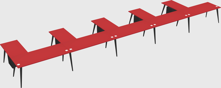 Modern l-shaped office desk