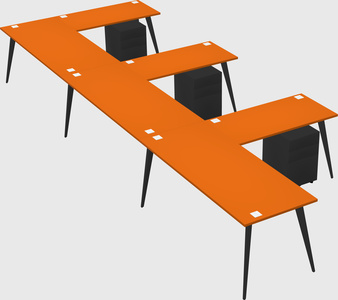 Modern l-shaped office desk