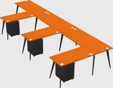 Modern l-shaped office desk