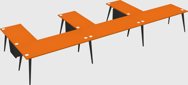 Modern l-shaped office desk