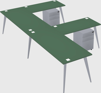 Modern l-shaped office desk