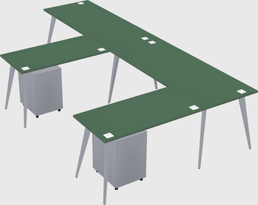 Modern l-shaped office desk