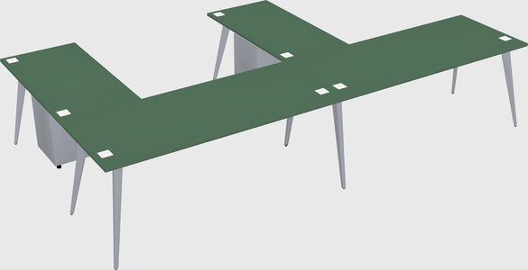 Modern l-shaped office desk