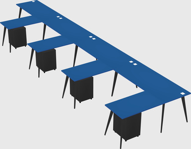 Modern l-shaped office desk