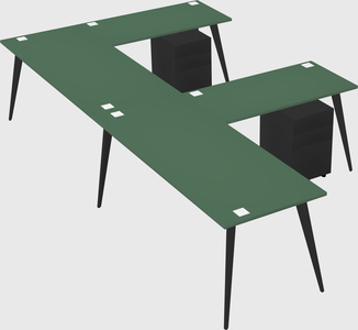 Modern l-shaped office desk
