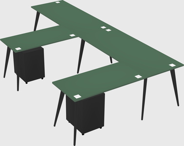 Modern l-shaped office desk
