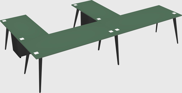 Modern l-shaped office desk