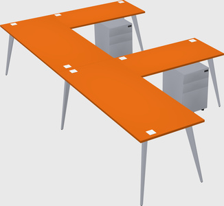 Modern l-shaped office desk