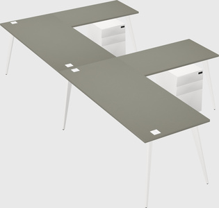 Modern l-shaped office desk