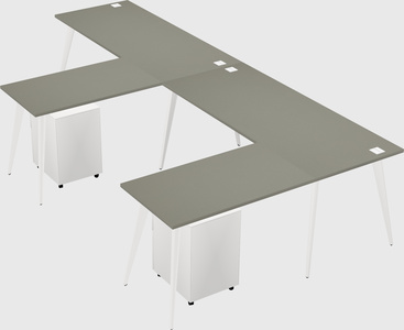 Modern l-shaped office desk