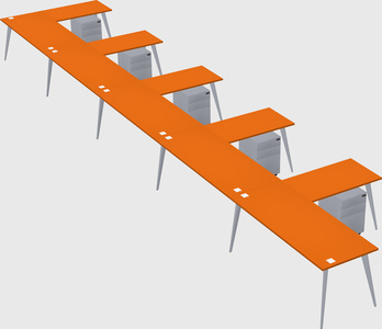 Modern l-shaped office desk