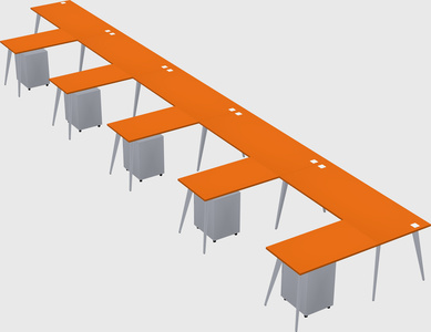 Modern l-shaped office desk