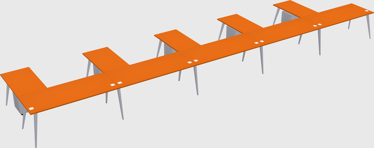 Modern l-shaped office desk