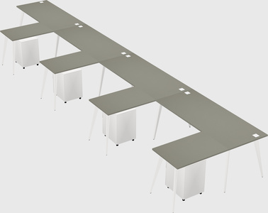 Modern l-shaped office desk
