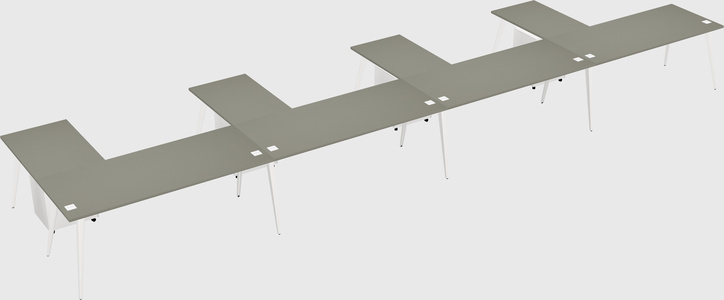 Modern l-shaped office desk