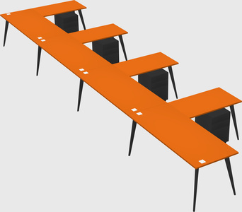 Modern l-shaped office desk