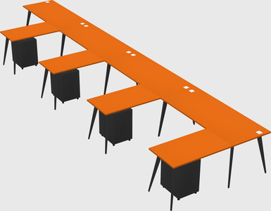 Modern l-shaped office desk