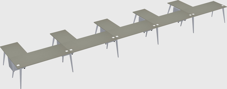 Modern l-shaped office desk