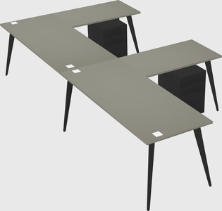 Modern l-shaped office desk