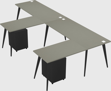 Modern l-shaped office desk