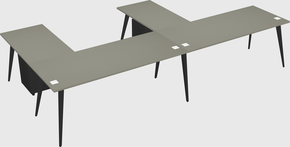 Modern l-shaped office desk