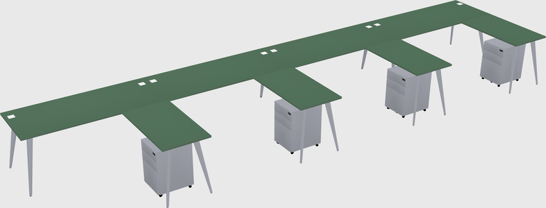 Modern L-shaped Office Desk