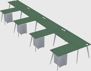 Modern l-shaped office desk
