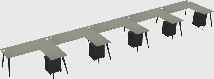 Modern L-shaped Office Desk