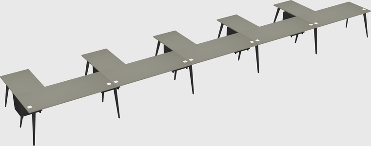 Modern l-shaped office desk