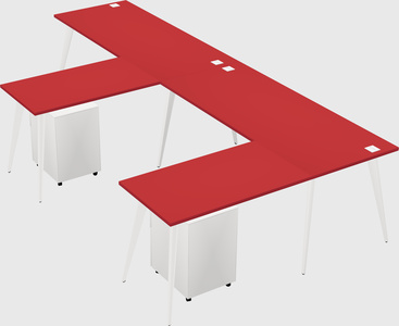 Modern l-shaped office desk