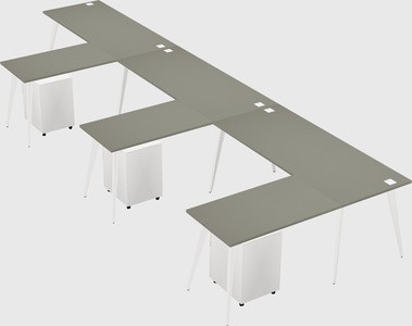 Modern l-shaped office desk