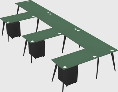 Modern l-shaped office desk
