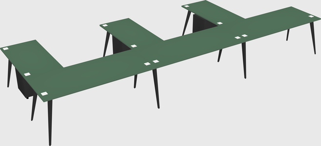 Modern l-shaped office desk