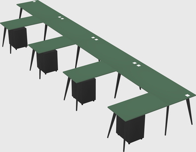 Modern l-shaped office desk