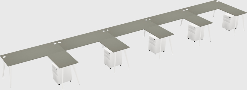 Modern L-shaped Office Desk
