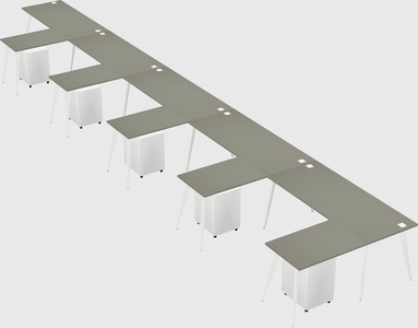 Modern l-shaped office desk
