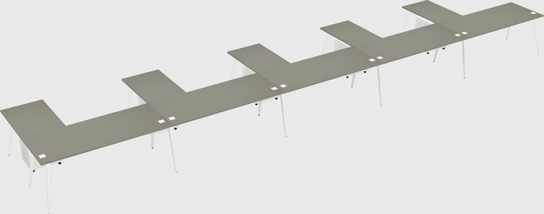 Modern l-shaped office desk