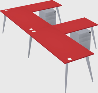 Modern l-shaped office desk