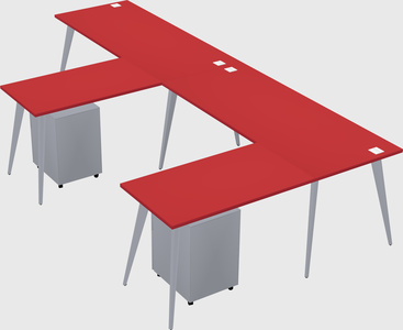 Modern l-shaped office desk