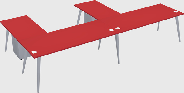 Modern l-shaped office desk