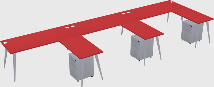 Modern L-shaped Office Desk