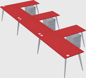 Modern l-shaped office desk
