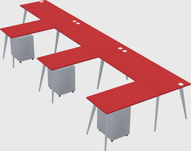 Modern l-shaped office desk