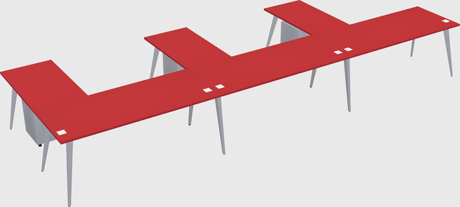 Modern l-shaped office desk