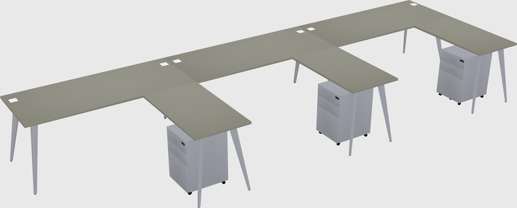 Modern L-shaped Office Desk