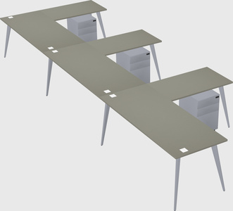 Modern l-shaped office desk