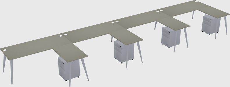 Modern L-shaped Office Desk