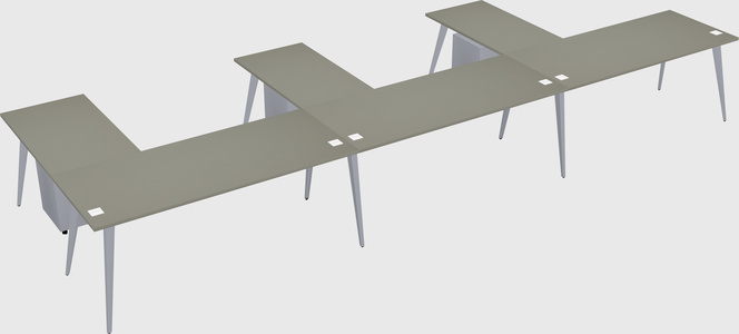 Modern l-shaped office desk